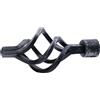 Terminale per bastone tenda in metallo Twist nero Ø 2 cm 1 pz