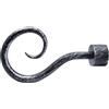 Terminale per bastone tenda Hook nero e argento Ø 2 cm 2 pz
