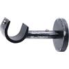Supporto a parete per bastone tenda Classico nero Ø 2 cm L 8 cm