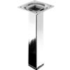 - Gamba da tavolo con piastra di montaggio Hettich 25x25x150 mm cromata