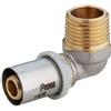 Gomito a pressare per multistrato 1/2" M x 16 mm