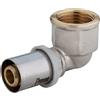 Gomito a pressare per multistrato 1/2" F x 16 mm