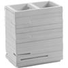 Portaspazzolini Quadrotto in resina bianco