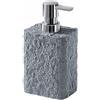 Dispenser sapone Aries in resina e sabbia grigio