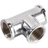 Raccordo "T" in ottone cromato 1/2`` FFF