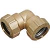 LUXTOOLS Raccordo a gomito 90 gradi per tubo PE 32 mm (1 1/4") ottone