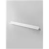 Mensola porta cornici in acrilico opalino bianco 100x11x4 cm