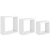 Mensole in legno a cubo Incubo 35x35x15,5/30x30x15,5/25x25x15,5 cm bianco 3 pz
