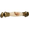 Maniglia in zama-ceramica interasse 96 mm bronzo-avorio