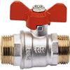Valvola a sfera con maniglia a farfalla 1/2" MM