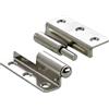Chiavistello per mobile Hettich 50x40 mm sinistra piegata a gomito nichelata