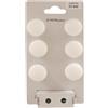 Kit 6 pomoli in faggio ø 33 mm laccato bianco