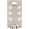 Kit 6 pomoli in faggio ø 24 mm laccato bianco