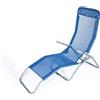 Verdelook Lettino prendisole Riccione in metallo e textilene blu