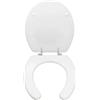 - Copriwater ovale per disabili Sagittario in mdf poliesterato bianco
