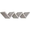 Mensola in legno Saetta 560x155x18 mm rovere grigio