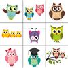 Altro Set di magneti Happy Owl Memoboard 11,5 cm x 20,5 cm
