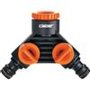 Claber presa a 2 vie uscita Quick-Click con rubinetti regolatori