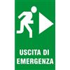 Targa EcoFix "Uscita di emergenza" destra vinile adesivo 20 x 30 cm