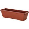 Cassetta Terrae con sottocassetta 60x20x16,7 cm in plastica terracotta