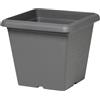 Vaso quadro Terrae 25 cm grigio fumo