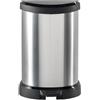 Pattumiera a pedale Keter Deco Bin D-Shape 5 l argento