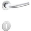 Maniglia Uno alluminio con rosette e bocchette patent argento