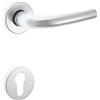 Maniglia Uno alluminio con rosette e bocchette Yale argento