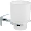 - Portaspazzolini Smart sospeso vetro satinato cromo