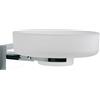 Portasapone bagno Smart sospeso in zama e acciaio cromo/vetro satinato