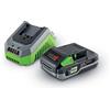 LUX-TOOLS Batteria e Caricabatteria LUX 1 20 V 2 Ah