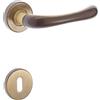 Maniglia modello sette con rosette e bocchette patent bronzo graffiato