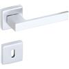 - Maniglia modello q-style con rosette e bocchette patent cromo satinato