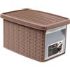 Stefanplast Contenitore in plastica Stefanplast Elegance S 19x29x16 cm tortora