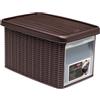 Stefanplast Contenitore in plastica Stefanplast Elegance S 19x29x16 cm moka