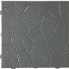 Piastrella da esterno in plastica riciclata Snaptile antracite 38x38 cm