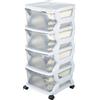 Cassettiera 4 cassetti Bama 36x40x80 cm bianco