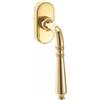 Maniglia per finestra Martellina DK modello dieci ottone lucido