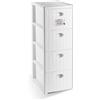 Stefanplast Cassettiera 4 cassetti Elegance Slim Stefanplast 30x40xH80 cm bianca