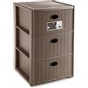 Stefanplast Cassettiera 3 cassetti Elegance Stefanplast 40x40xH59 cm tortora