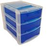 Cassettiera 3 cassetti Midi Clear 27x36x30 cm azzurro
