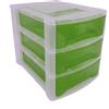Cassettiera 3 cassetti Midi Clear 27x36x30 cm verde