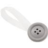 Fermatende calamita Mini Clip Botton in legno grigio 2 pz