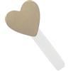 Fermatende calamita Mini Clip Love in legno tortora 2 pz