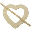 Fermatende Cuore sbiancato 17 cm