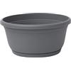 Unica Ciotola con sottovaso 30 cm grigio Fumo Light