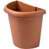 - Terrae Vaso Semicerchio 43x24,7x38,5 cm in plastica terracotta
