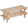 Scarpiera a 2 ripiani Evolution in legno pino massiccio 30x75x25,9 cm beige
