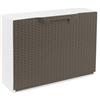 Scarpiera componibile in polipropilene rattan 51x17,3x40,1 cm tortora