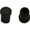 - 4 puntale in gomma a tappo 18 mm nero